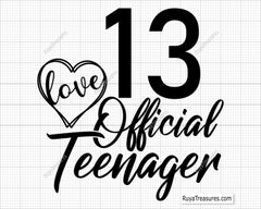 Official Teenager Svg