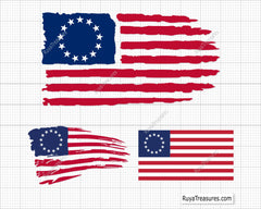 13 Star Betsy Ross Flag Svg Png