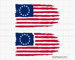 13 Star Betsy Ross Flag Svg Png