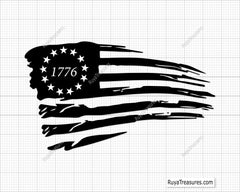 13 Star Betsy Ross Flag Svg, Gun Rights Svg, Liberty Flag Svg, Patriot Svg