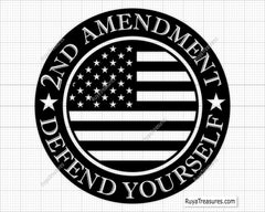 US Flag 2nd Amendment Protect Yourself Svg Png