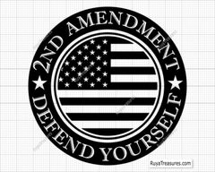 US Flag 2nd Amendment Protect Yourself Svg Png