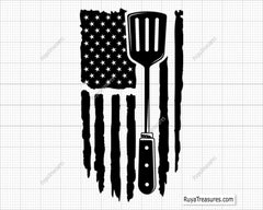 Barbecue Flag SVG, BBQ SVG, Patriotic BBQ SVG, Grilling SVG, Barbecue SVG