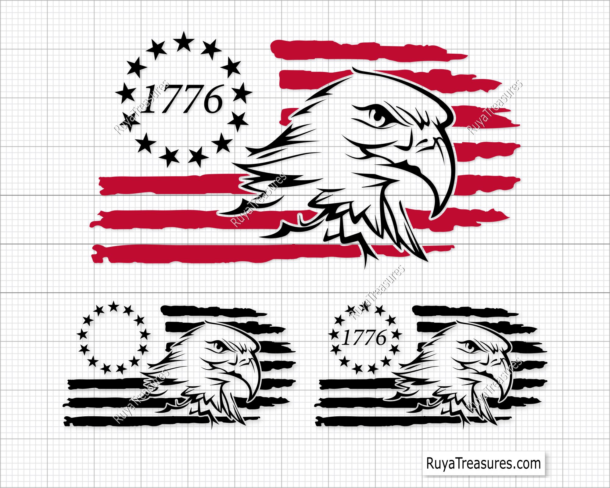 Betsy Ross Flag with Eagle Svg Png