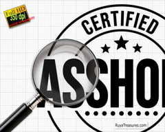 Certified Asshole Svg Png, Funny Inappropriate Svg, Adult Humor Svg, Sarcastic