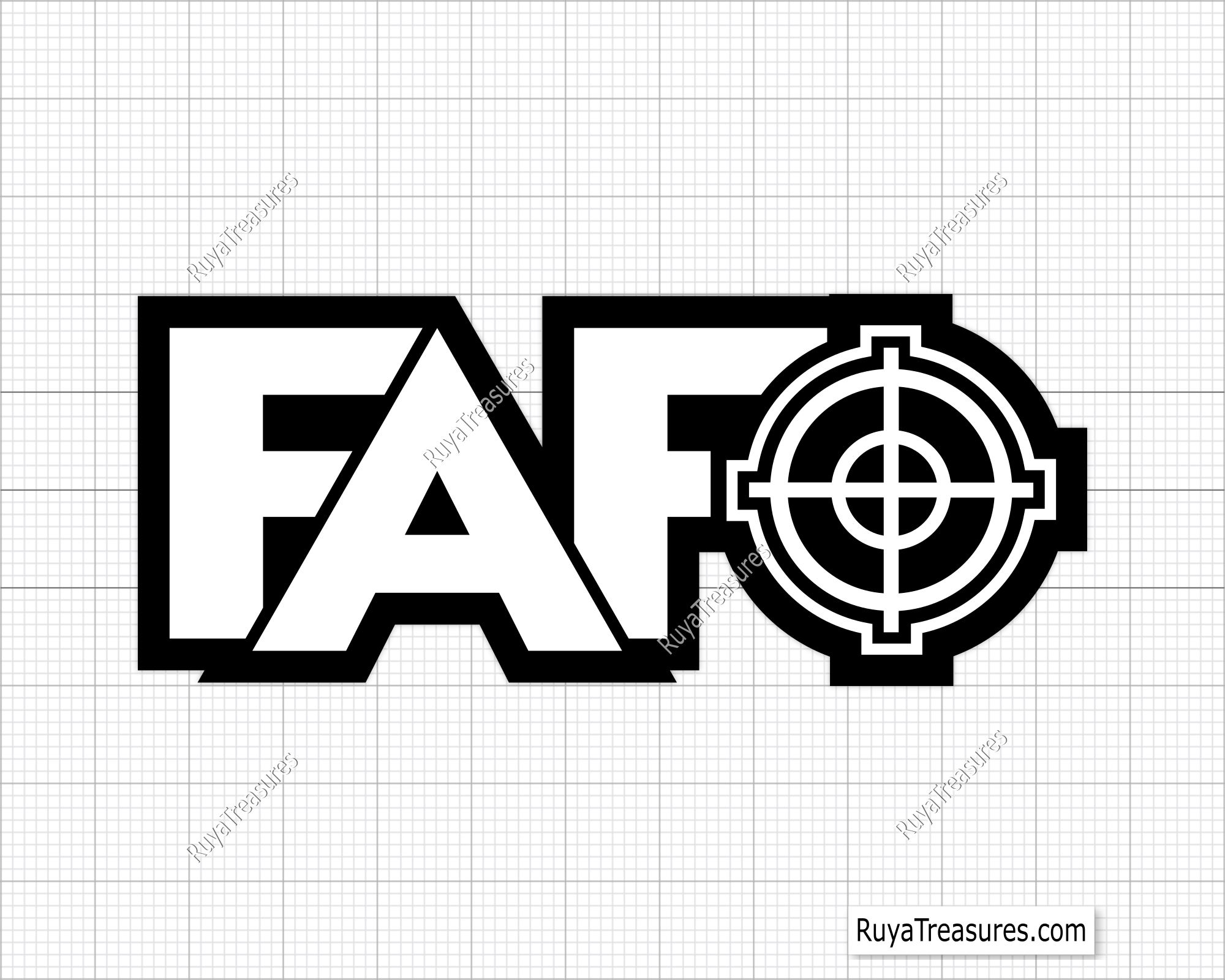 Free Download FAAFO Fuck Around Find out Crosshair Svg