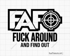 Free FAAFO Fuck Around Find out Crosshair Svg