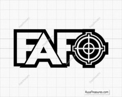 Free Download FAAFO Fuck Around Find out Crosshair Svg