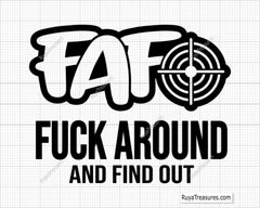 FAFO Fuck Around Find out Crosshair Svg