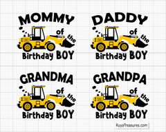 Birthday Family Svg, I'm and Digging It Construction Birthday Svg, Excavator Svg