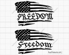 Freedom Distressed Flag SVG PNG