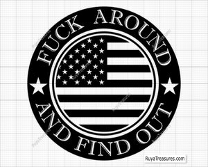 Free FAAFO American Flag Svg Png