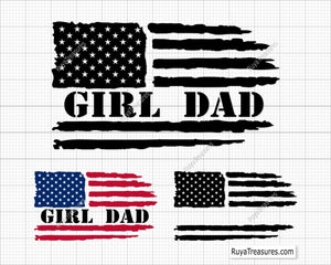 Girl Dad Flag Svg 