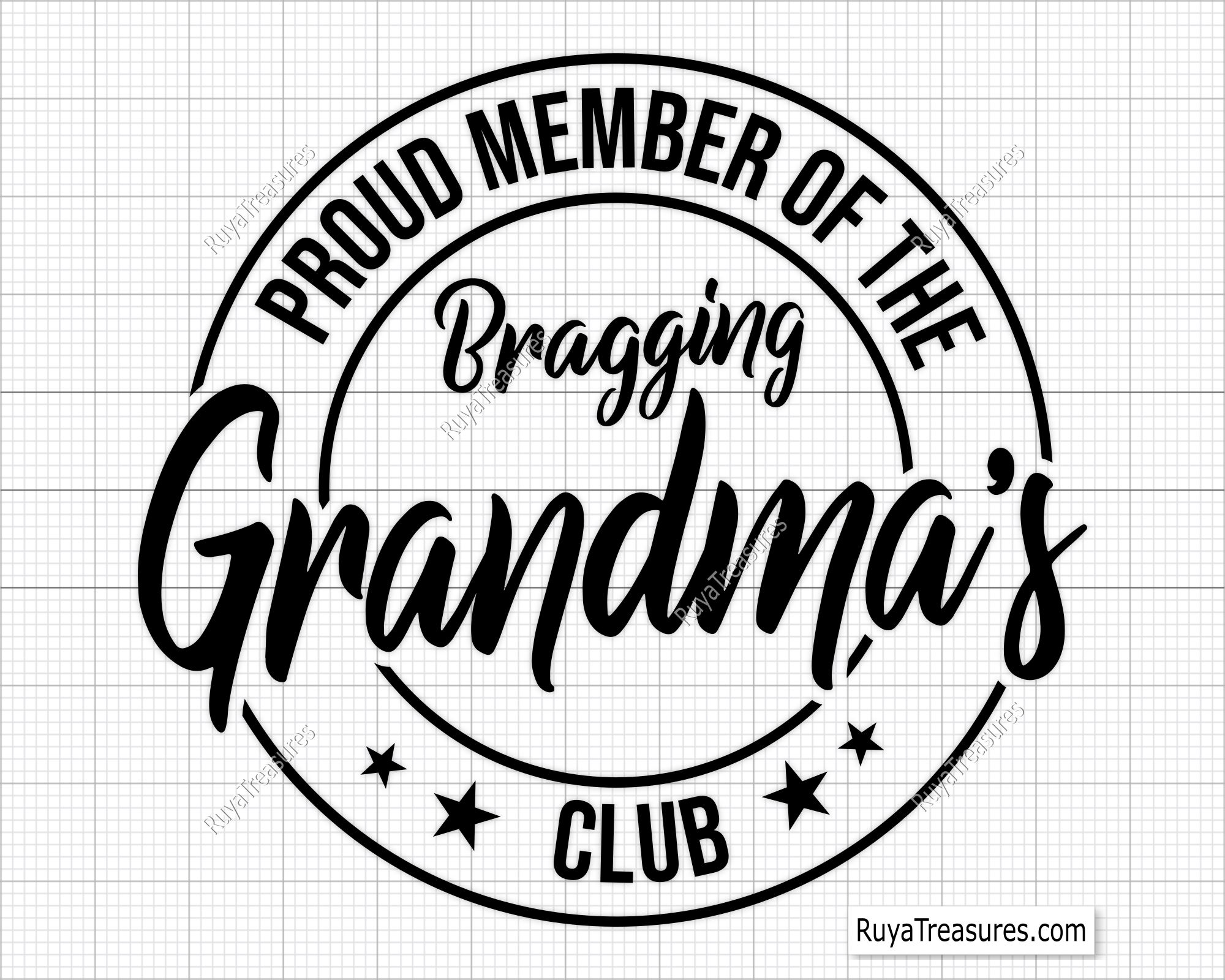 Proud Member of The Bragging Grandma’s Club Svg