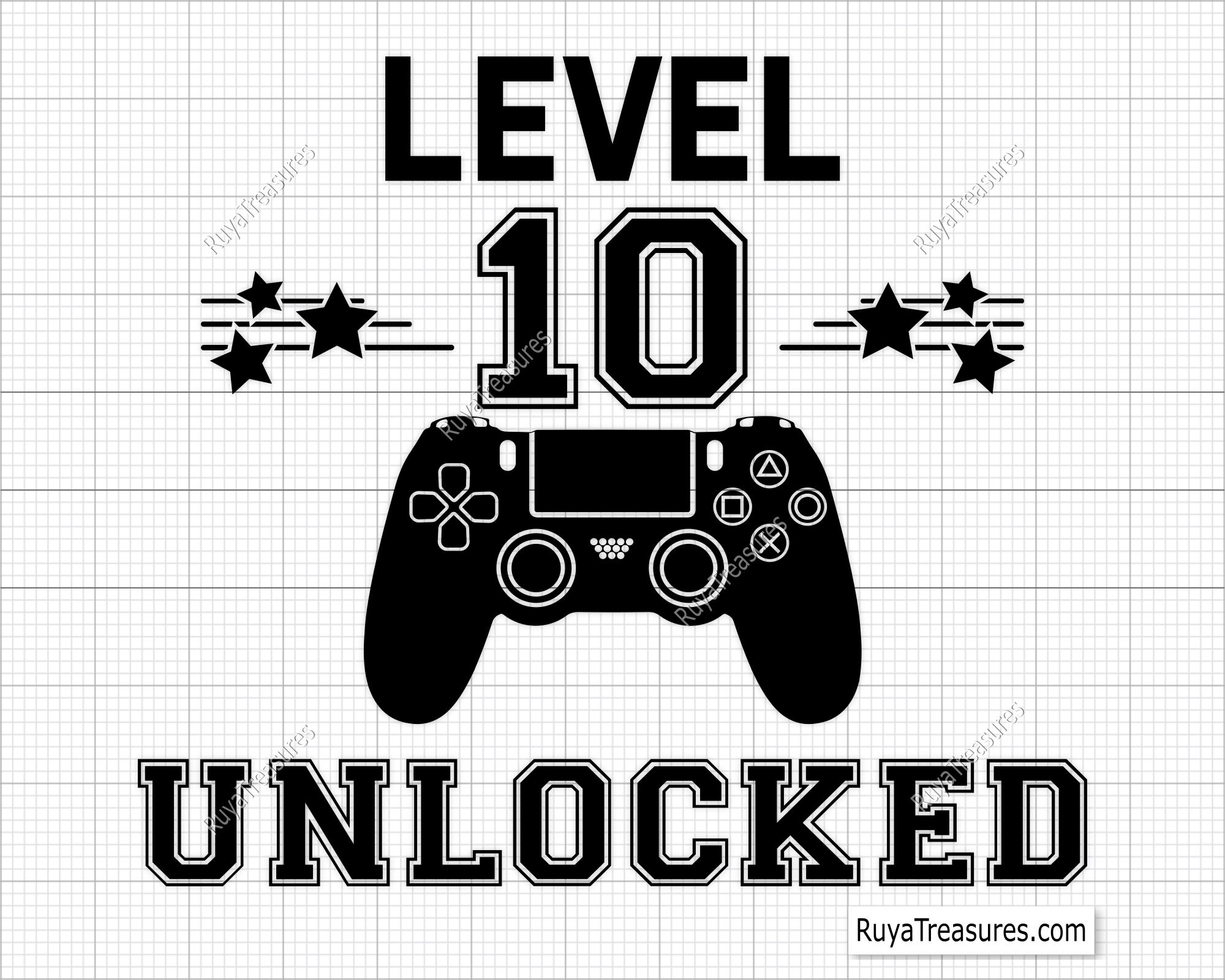 Level 10 Unlocked Svg