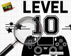 Level 10 Unlocked Svg, 10th Birthday Svg, My 10th Birthday Svg