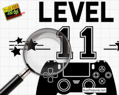 Level 11 Unlocked Svg, 11th Birthday Svg, My 11th Birthday Svg