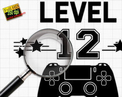 Level 12 Unlocked Svg, 12th Birthday Svg, My 12th Birthday Svg