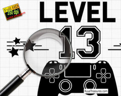 Level 13 Unlocked Svg, 13th Birthday Svg, Birthday Boy Svg