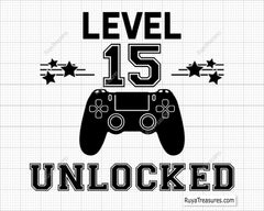 Level 15 Unlocked Svg