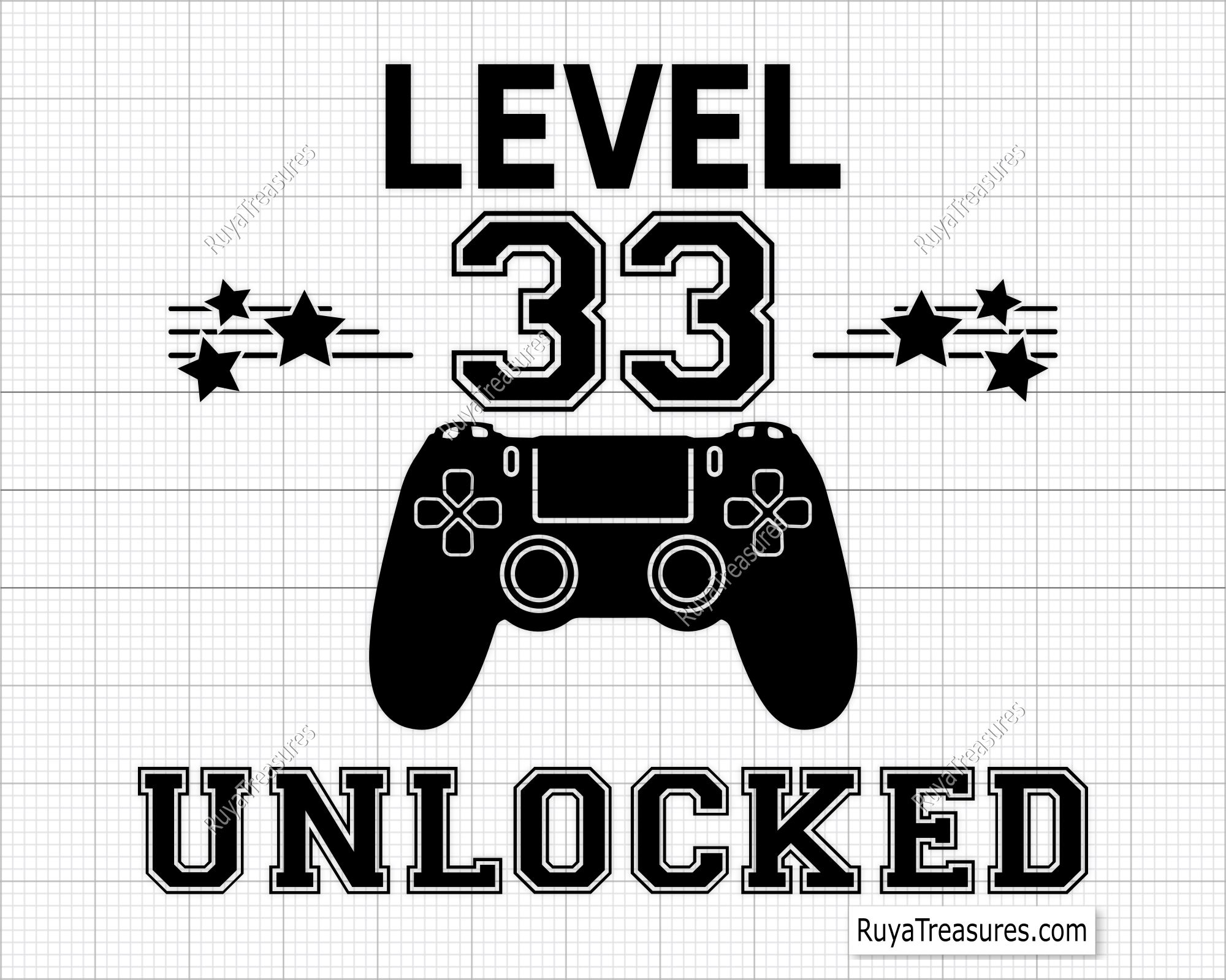 Free Level 33 Unlocked Svg