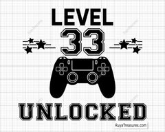 Free Level 33 Unlocked Svg