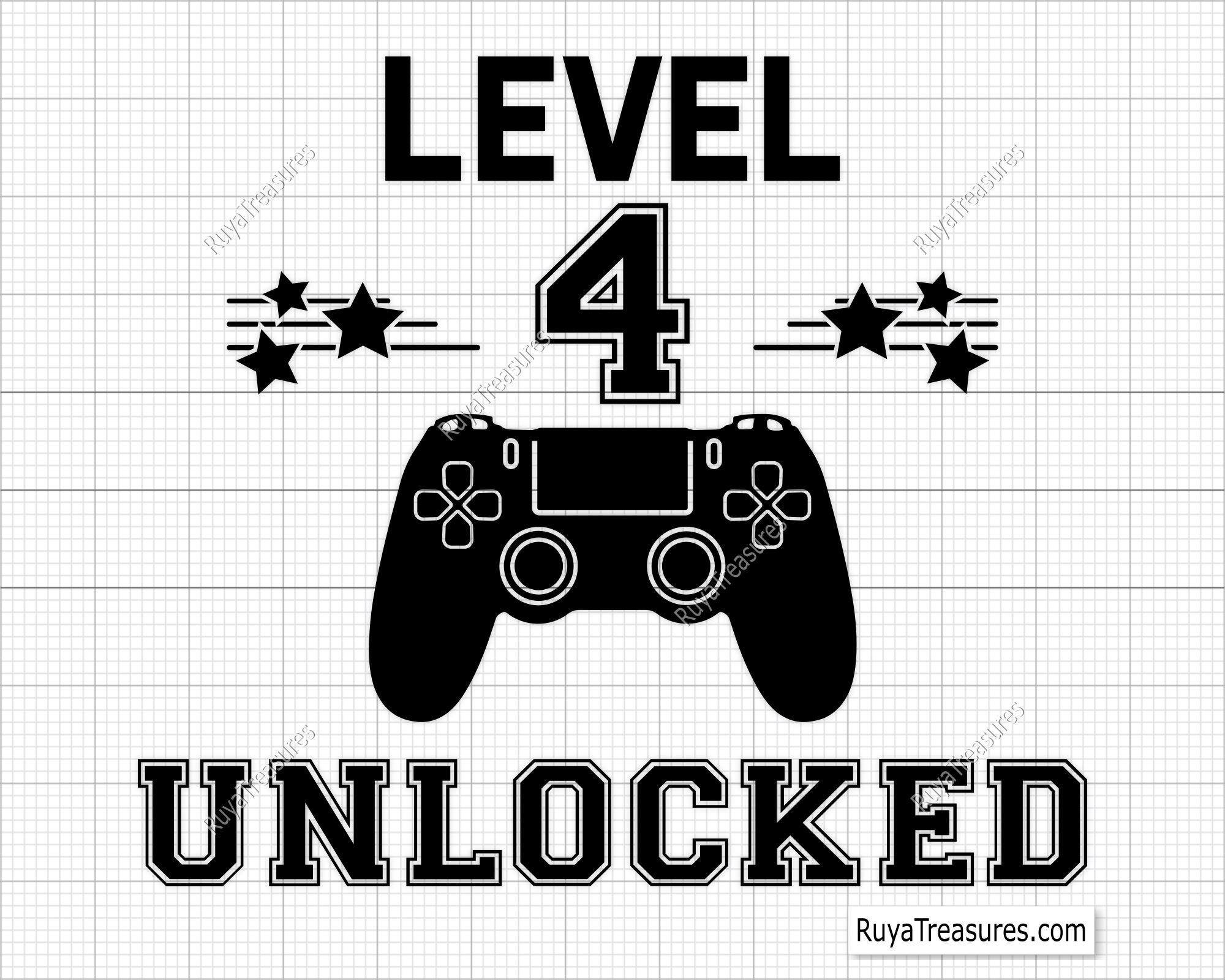 Level 4 Unlocked Svg