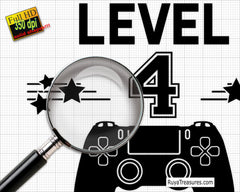 Level 4 Unlocked Svg, 4th Birthday Svg, My 4th Birthday Svg