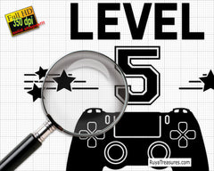 Level 5 Unlocked Svg, 5th Birthday Svg, My 5th Birthday Svg