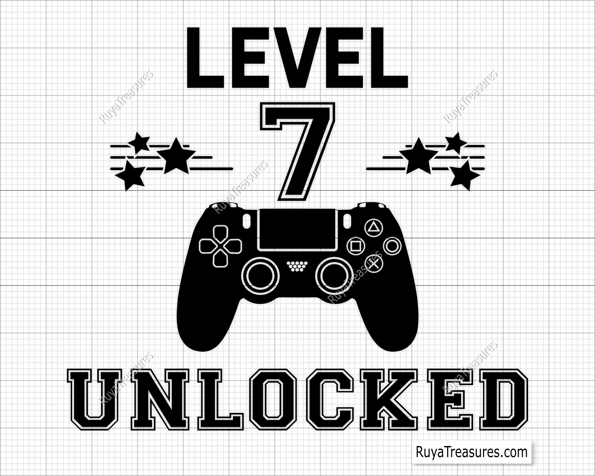 Level 7 Unlocked Svg