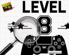 Level 8 Unlocked Svg, 8th Birthday Svg, My 8th Birthday Svg