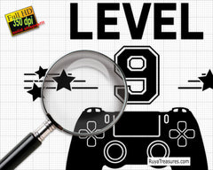 Level 9 Unlocked Svg, 9th Birthday Svg, My 9th Birthday Svg