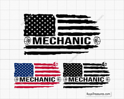 Mechanic Flag Svg