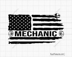 Mechanic Flag Svg