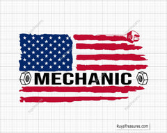 Mechanic Flag Svg