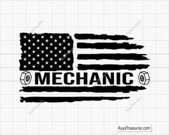 Mechanic Flag Svg