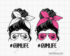 Messy bun Gymlife svg