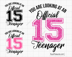 Official 15th Teenager Svg