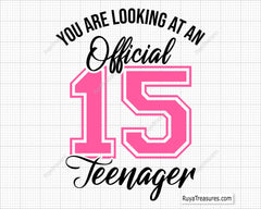 Official 15th Teenager Svg