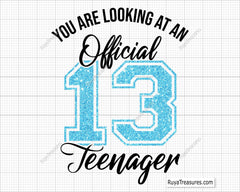 You Are Looking at A 13 Official Teenager Svg