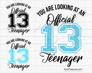 You Are Looking at A 13 Official Teenager Svg