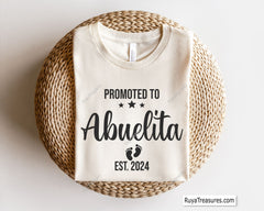 Promoted to Abuelita and Abuelito Svg, Baby Announcement Svg, Established Svg