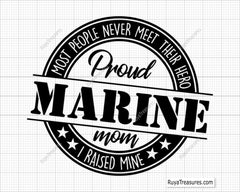 Proud Marine Mom Svg Png