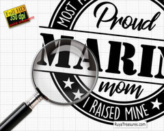 Proud Marine Mom Svg Png, Marine Mom Svg, Military Svg