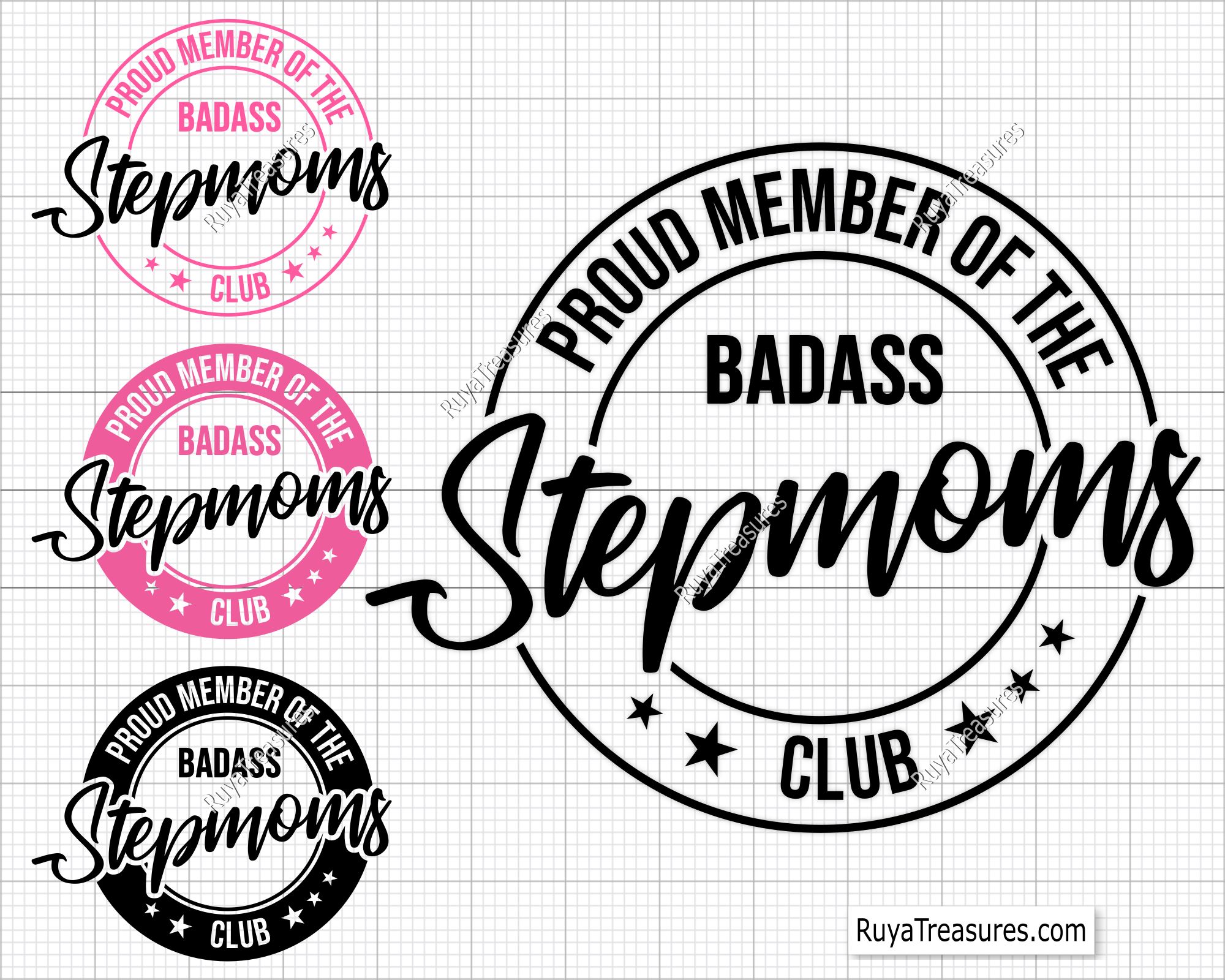 Proud Member of The Badass Stepmoms Club Svg