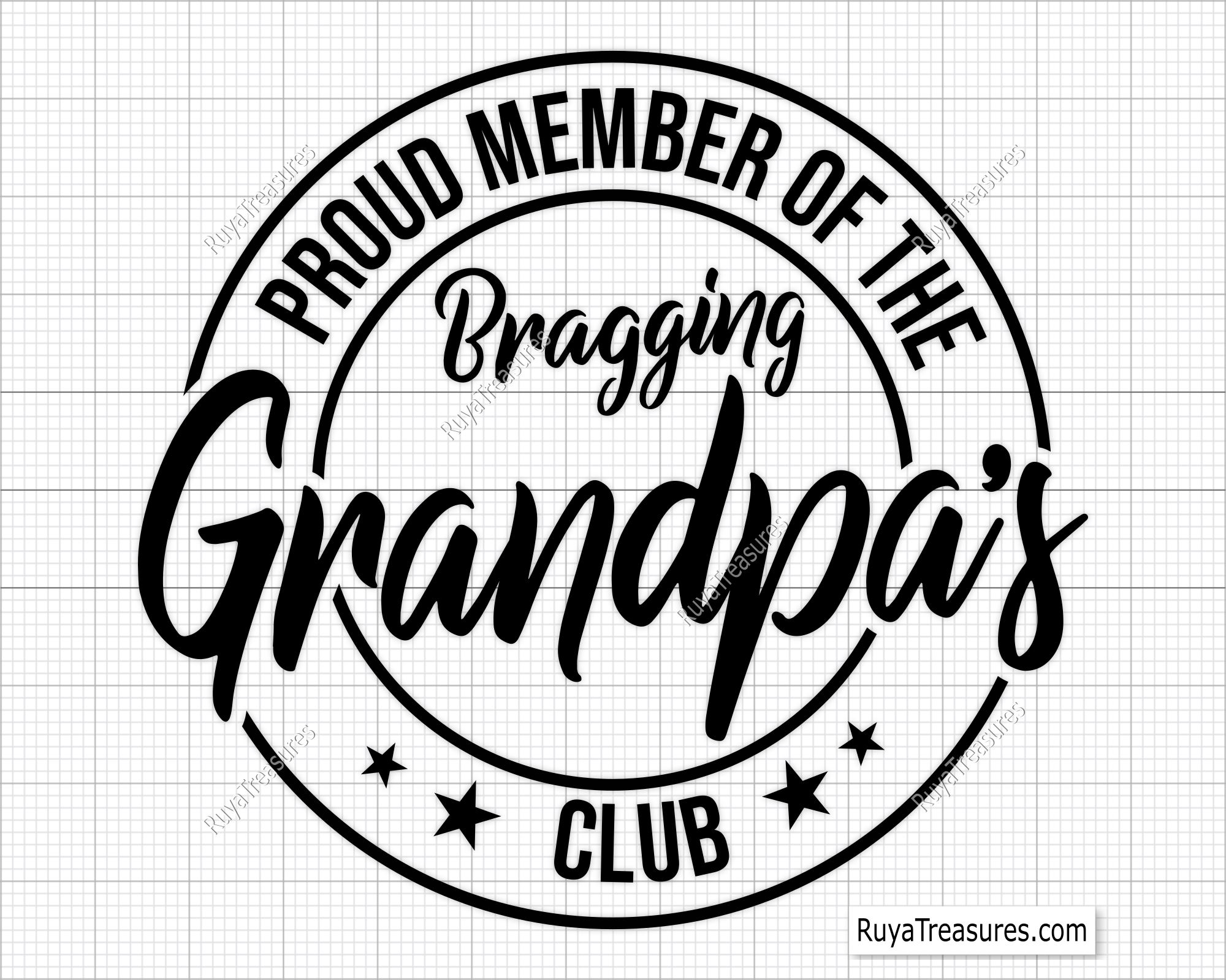 Proud member of the Bragging Grandpa’s Club svg