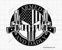 FREE Punisher Armed and Dadly SVG