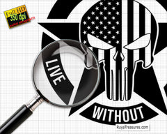 Punisher Skull Live without Limits Svg, Military Army Svg, 2nd Amendment Svg