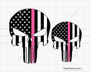 Punisher Pink Line  Svg