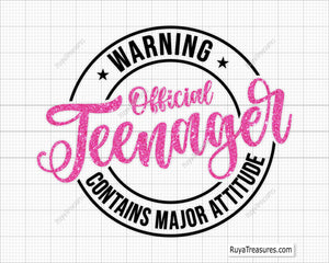 Official Teenager Svg Png